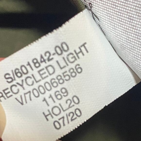 GAP Fit Upcycled Parka Jacket Hooded Cinched Waist Water Resistant Longline L - Picture 13 of 13